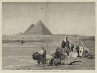 Our Special Artist in Egypt, the Pyramids during an Inundation of the Nile